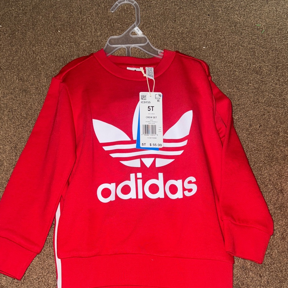 Adidas Kids Bold Red Sweatsuit
